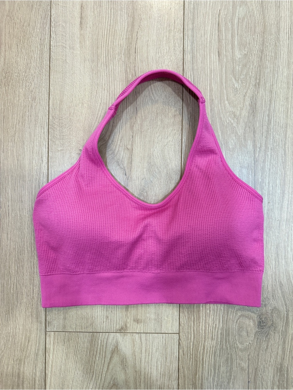 NVGTN Hot Pink Halter Top Sports Bra